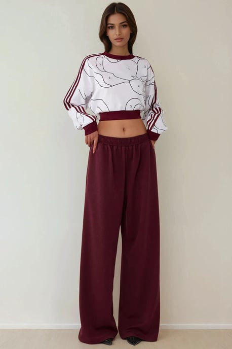 Weite Jersey-Hosen mit elastischem Bund - Image 4