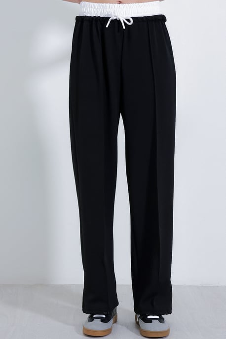 Strukturierte, cropped, weite Jogginghosen - Image 2
