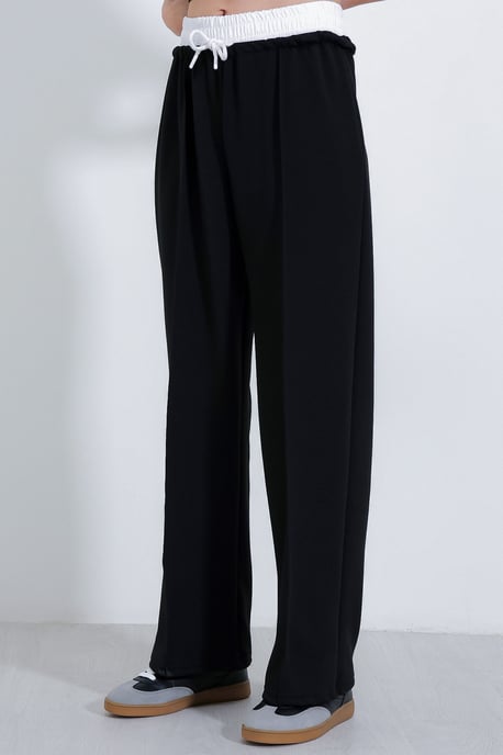 Strukturierte, cropped, weite Jogginghosen - Image 3