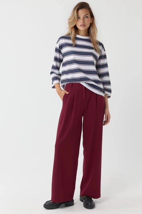 Hoch taillierte, plissierte Palazzo-Hose - Image 2