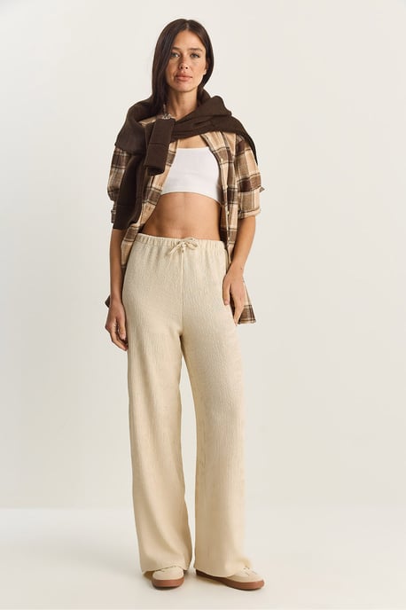 Hohe Taille Weite Bein Hose - Image 3
