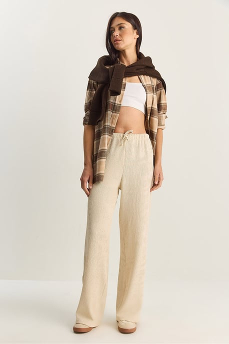 Hohe Taille Weite Bein Hose - Image 6