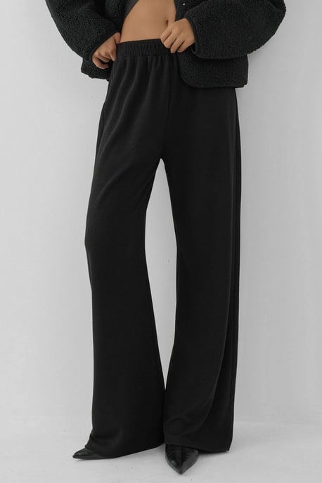 Weite leg Textur Strickhosen - Image 1