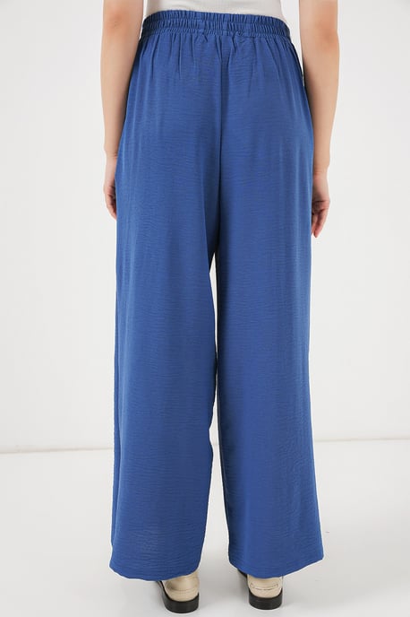 Big Dart Faltenweite Crepe-Hose - Marineblau - Image 6