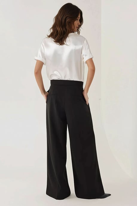 Hochtaillierte Plissierte Palazzo-Hose - Image 5