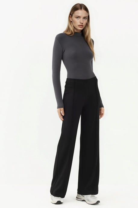 Modal Touch Rippendetail Weite Hosen - Image 5