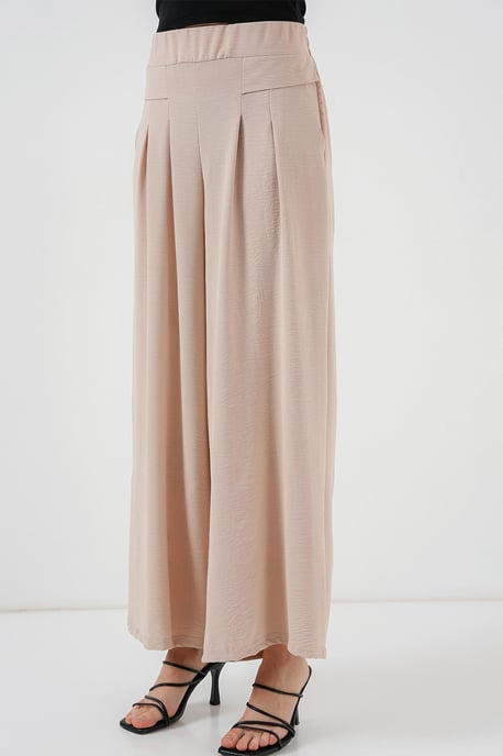 Falten Midikrepp-Hose mit weitem Bein - Image 4