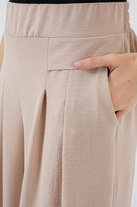 Falten Midikrepp-Hose mit weitem Bein - Image 5