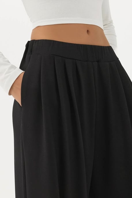 Weiche Touch Falt-Hosen mit weitem Bein - Image 3