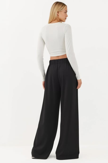Weiche Touch Falt-Hosen mit weitem Bein - Image 4