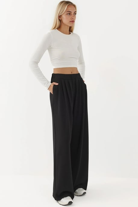 Weiche Touch Falt-Hosen mit weitem Bein - Image 5