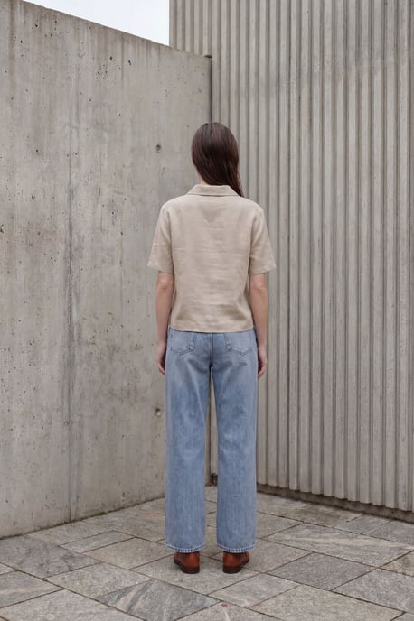 Hochtaillierte gerade Denim-Jeans - Image 3