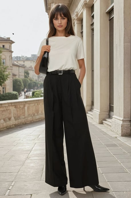Weite gefaltete Hose - Image 2