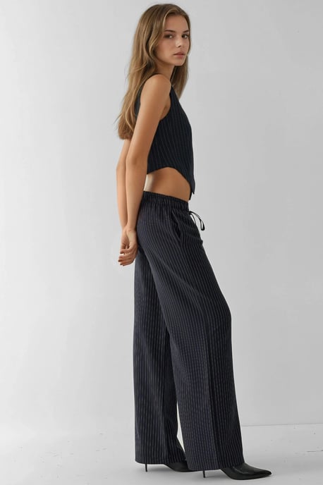 Gestreifte weite Hose - Image 2