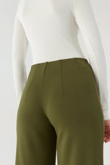 Modal Touch Ripp-Detaillierte Weite Hose - Image 6