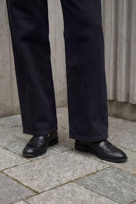 Hochtaillierte gerade Denim-Jeans - Image 5