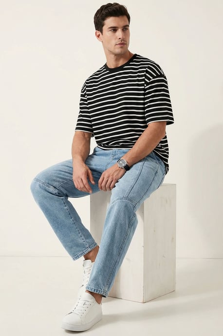 Baggy-Denim-Hosen mit Kordelzugbund - Image 2