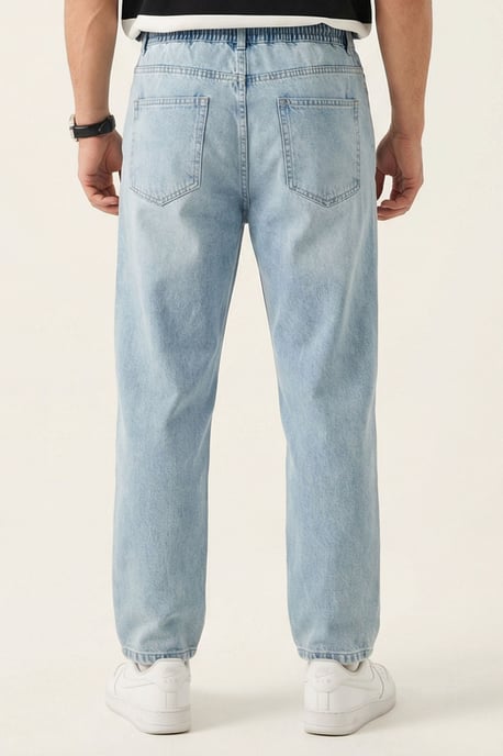 Baggy-Denim-Hosen mit Kordelzugbund - Image 4