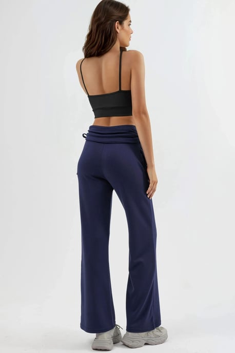 Modal Touch Hohe Taillenweite Hosen mit Raffungspuntk - Image 2