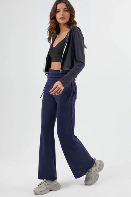 Modal Touch Hohe Taillenweite Hosen mit Raffungspuntk - Image 3