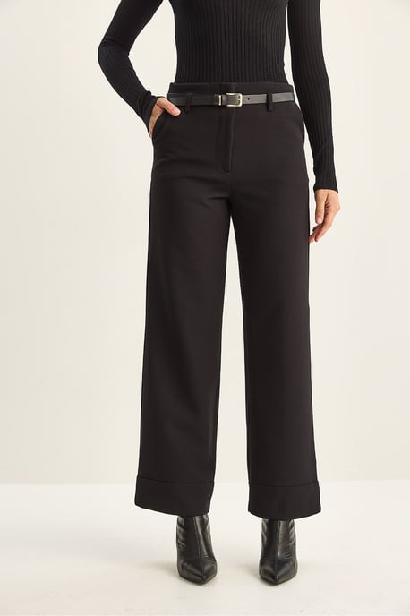 Hohe Taille Weite Bein Hose - Image 4