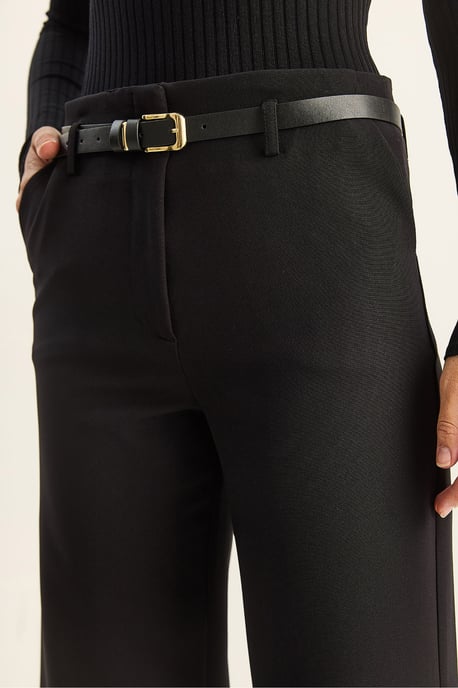 Hohe Taille Weite Bein Hose - Image 5