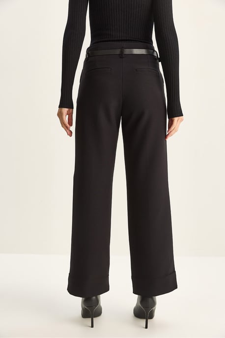 Hohe Taille Weite Bein Hose - Image 6