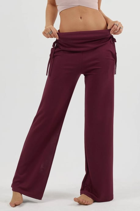 Modal Touch Hohe Taillenweite Hosen mit Raffungspuntk - Image 1