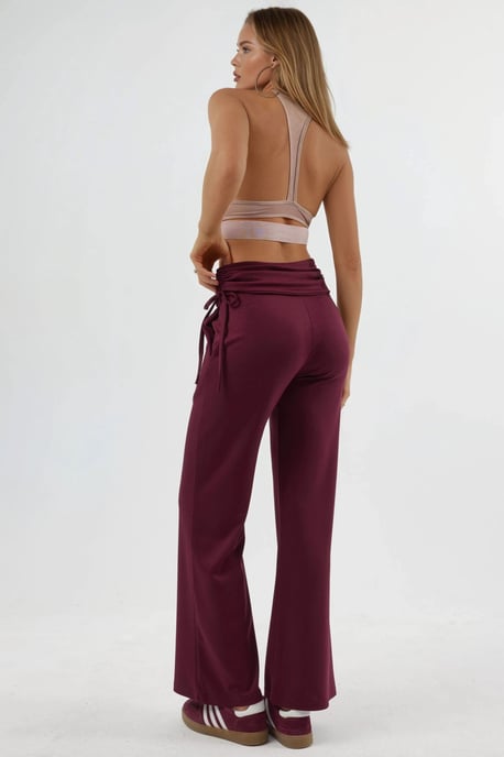 Modal Touch Hohe Taillenweite Hosen mit Raffungspuntk - Image 3