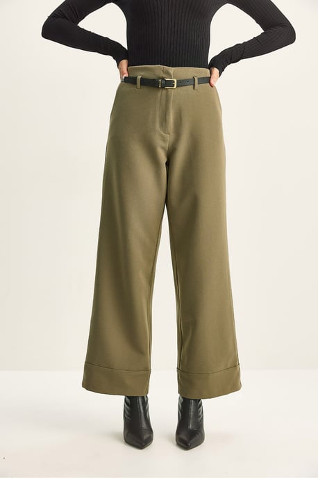 Hohe Taille Weite Bein Hose - Image 3