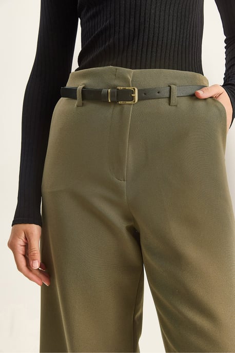 Hohe Taille Weite Bein Hose - Image 4