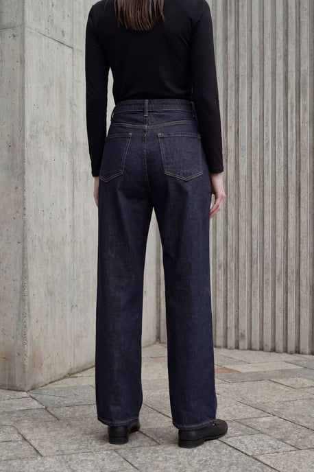 Hochtaillierte gerade Denim-Jeans - Image 5