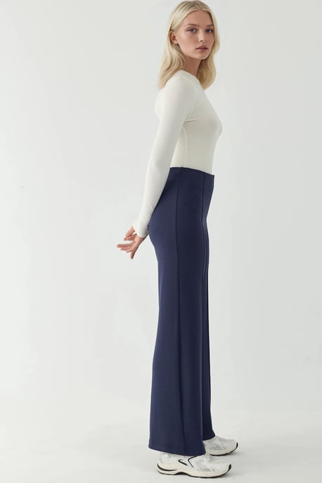 Modal Touch Ripp-Details Weite Beinkleidung - Image 6