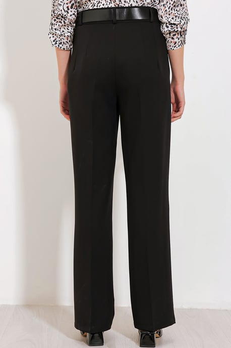 Hochtaillierte gerade Crepe-Hosen - Image 6