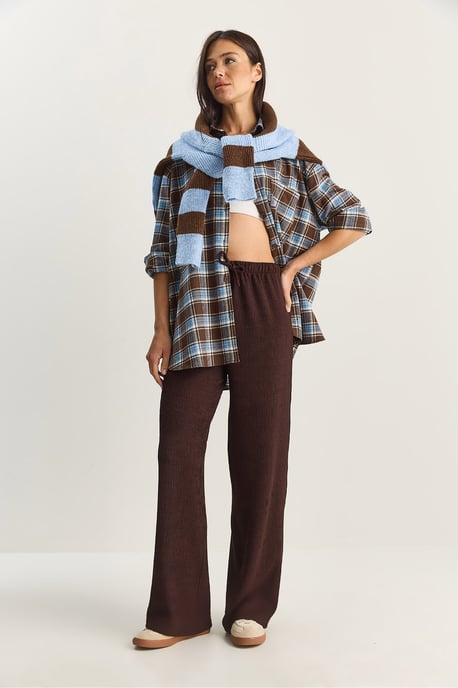 Hohe Taille Weite Bein Hose - Image 2