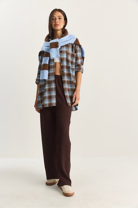 Hohe Taille Weite Bein Hose - Image 6