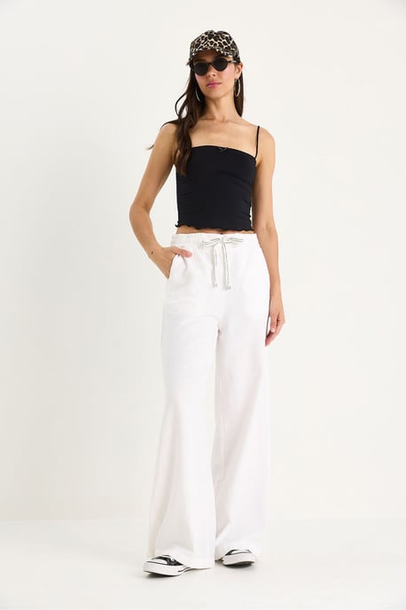 Elastische Palazzo-Hose mit Gummibund - Image 2