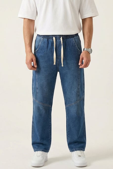 Baggy-Jeans mit Kordelzugbund - Image 2