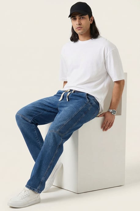 Baggy-Jeans mit Kordelzugbund - Image 3