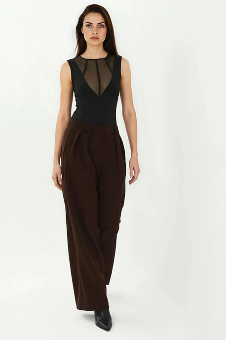 Schlanker Fit Rundhalsausschnitt Strick-Bodysuit mit Reißverschluss - Image 6