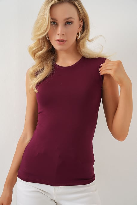 Figurbetontes ärmelloses Bodysuit mit Rundhalsausschnitt - Image 1