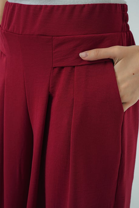 Falten Midikrepp-Hose mit weitem Bein - Image 5
