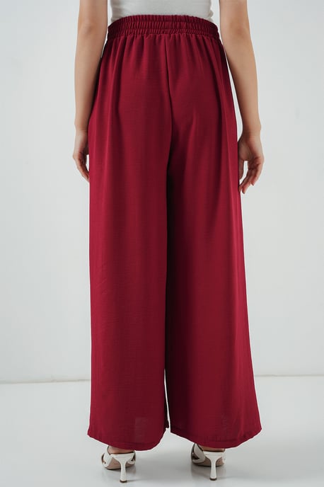 Falten Midikrepp-Hose mit weitem Bein - Image 6