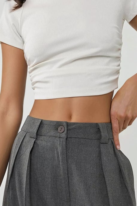 Hochtaillierte Palazzo-Hosen mit weitem Bein - Image 3