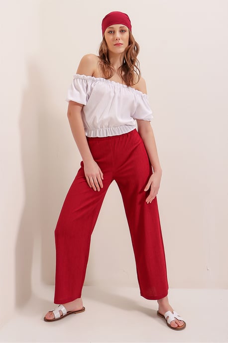 Strukturierte Lockere Strickhose - Image 1