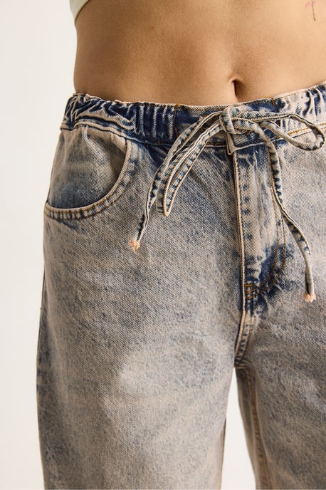 Hochtaillierte gerade Denim-Jeans - Image 5