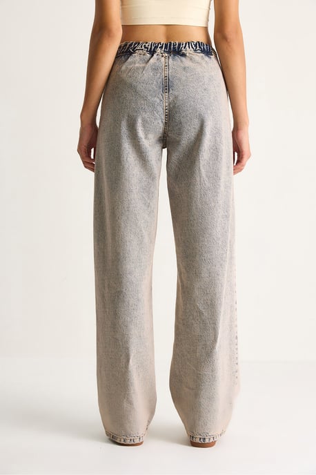 Hochtaillierte gerade Denim-Jeans - Image 6