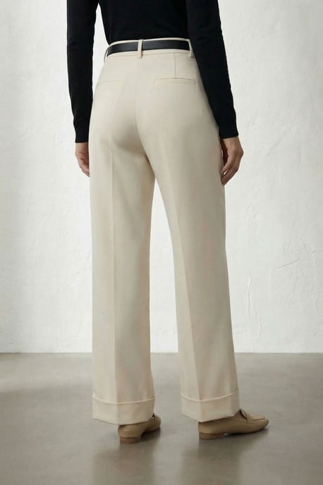 Gürteltrompete mit Umschlagbeinen Faltenhose - Image 5