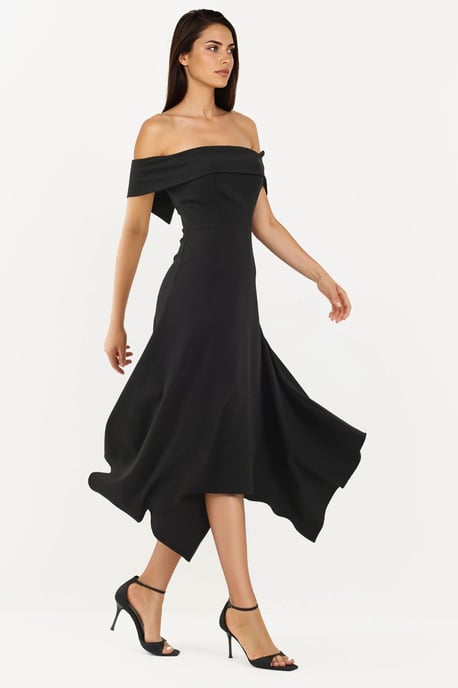 Schulterfreies A-Linien-Midikleid - Image 2