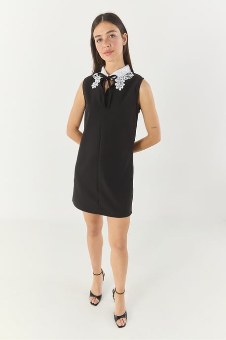 Crepe-Midi-Kleid mit Knopfverschluss - Image 2